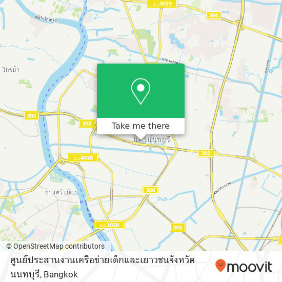 ศูนย์ประสานงานเครือข่ายเด็กและเยาวชนจังหวัดนนทบุรี map