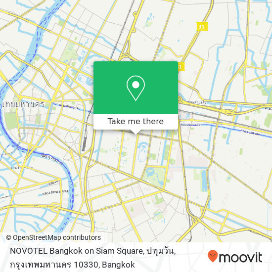 NOVOTEL Bangkok on Siam Square, ปทุมวัน, กรุงเทพมหานคร 10330 map
