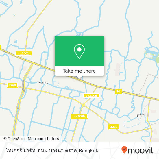 ไทเกอร์ มาร์ท, ถนน บางนา-ตราด map