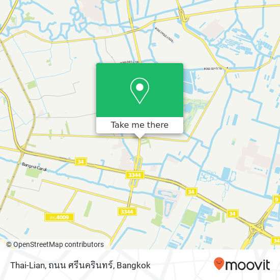 Thai-Lian, ถนน ศรีนครินทร์ map