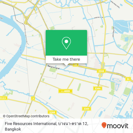 Five Resources International, บางนา-ตราด 12 map