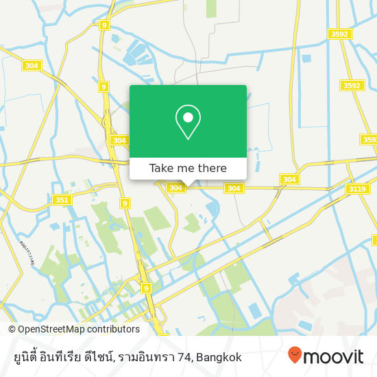 ยูนิตี้ อินทีเรีย ดีไซน์, รามอินทรา 74 map