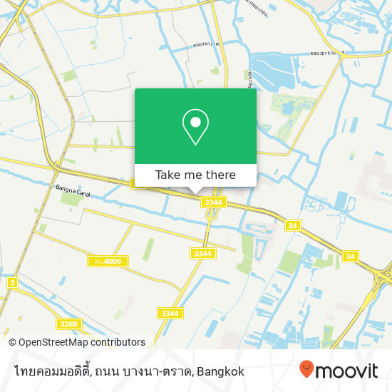 ไทยคอมมอดิตี้, ถนน บางนา-ตราด map