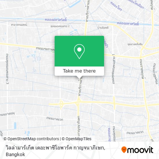 วิลล่ามาร์เก็ต เดอะพาซิโอพาร์ค กาญจนาภิเษก map
