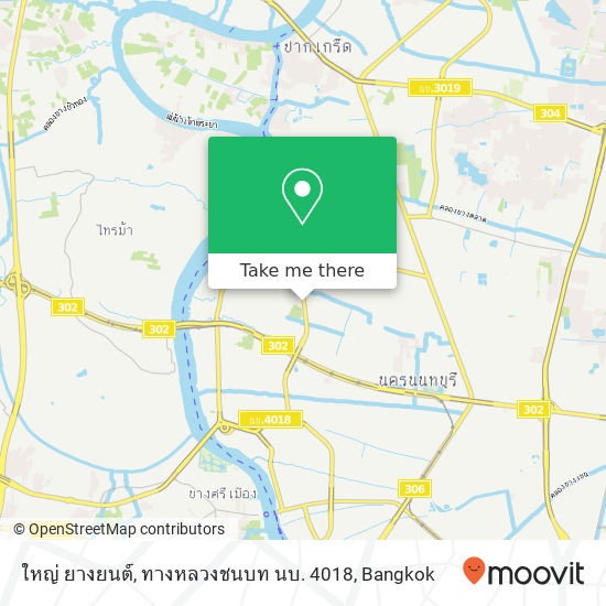 ใหญ่ ยางยนต์, ทางหลวงชนบท นบ. 4018 map