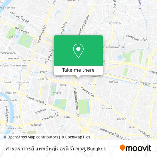ศาสตราจารย์ แพทย์หญิง อรดี จันทวสุ map