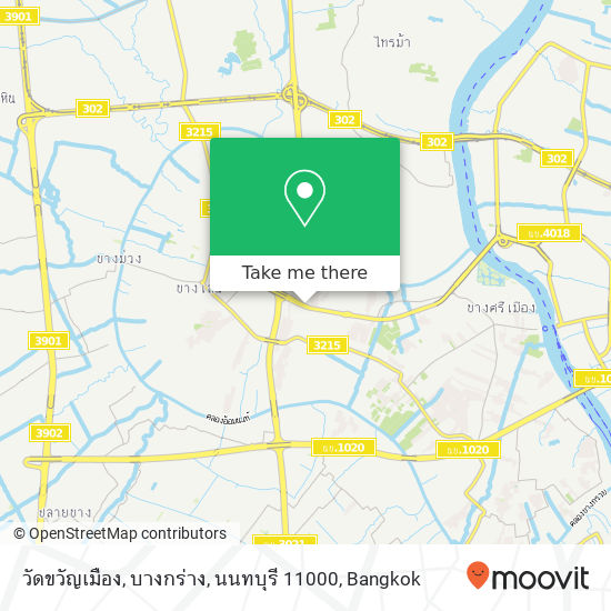 วัดขวัญเมือง, บางกร่าง, นนทบุรี 11000 map