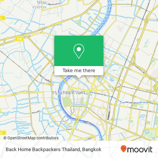 Back Home Backpackers Thailand map