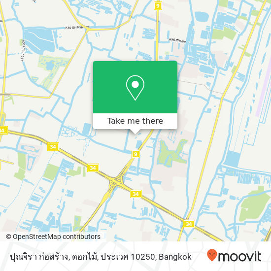 ปุณจิรา ก่อสร้าง, ดอกไม้, ประเวศ 10250 map