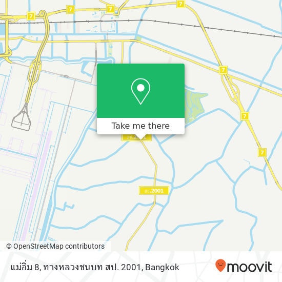 แม่อิ่ม 8, ทางหลวงชนบท สป. 2001 map