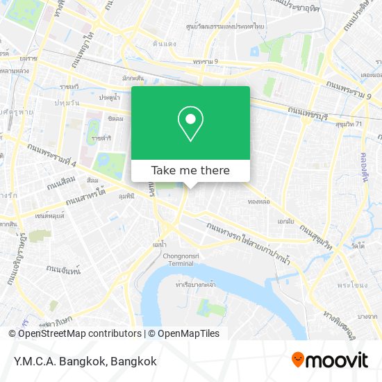 Y.M.C.A. Bangkok map