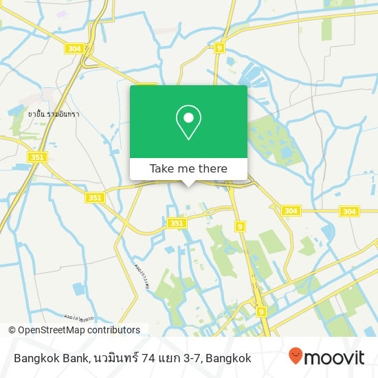 Bangkok Bank, นวมินทร์ 74 แยก 3-7 map