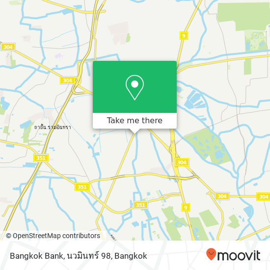 Bangkok Bank, นวมินทร์ 98 map