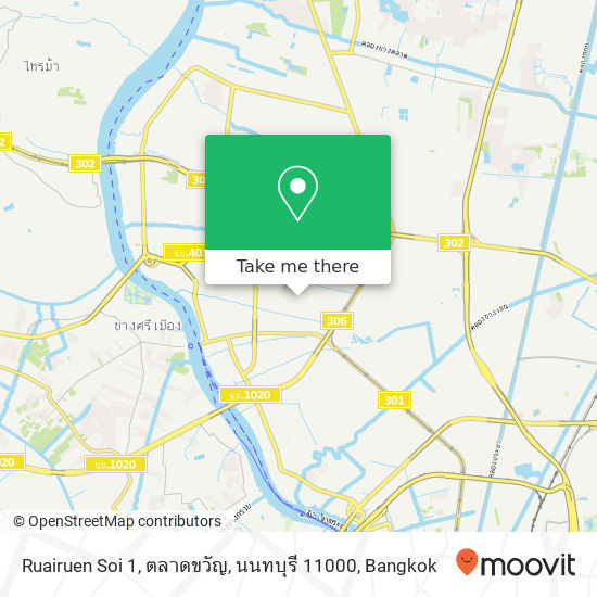 Ruairuen Soi 1, ตลาดขวัญ, นนทบุรี 11000 map