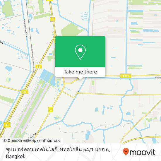 ซุปเปอร์คอน เทคโนโลยี, พหลโยธิน 54 / 1 แยก 6 map