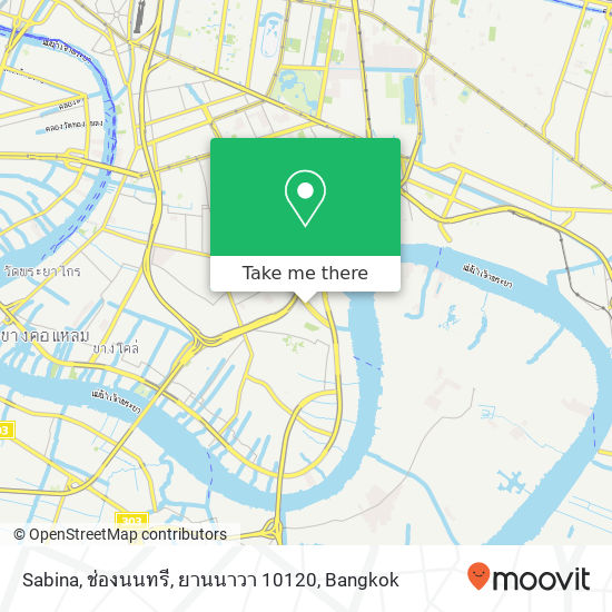 Sabina, ช่องนนทรี, ยานนาวา 10120 map