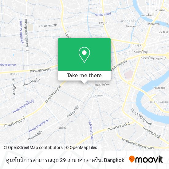 ศูนย์บริการสาธารณสุข 29 สาขาศาลาครืน map