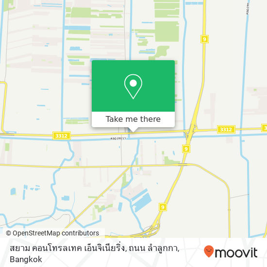 สยาม คอนโทรลเทค เอ็นจิเนียริ่ง, ถนน ลำลูกกา map