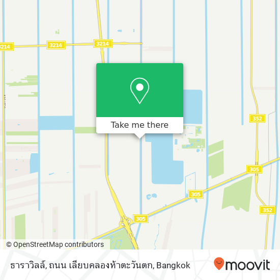 ธาราวิลล์, ถนน เลียบคลองห้าตะวันตก map