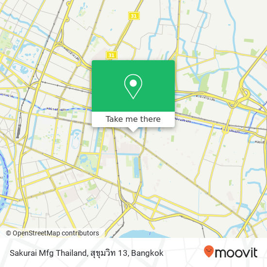 Sakurai Mfg Thailand, สุขุมวิท 13 map