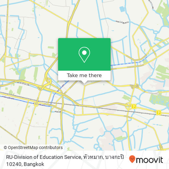 RU-Division of Education Service, หัวหมาก, บางกะปิ 10240 map