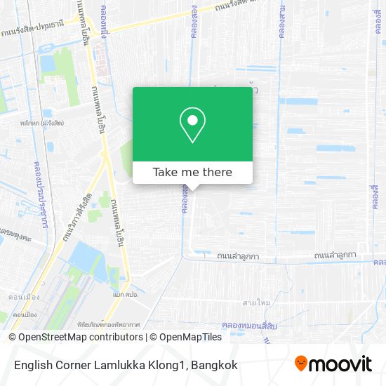English Corner Lamlukka Klong1 map