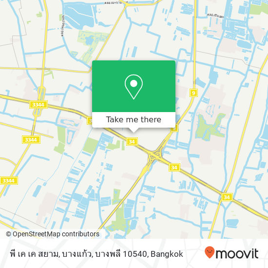 พี เค เค สยาม, บางแก้ว, บางพลี 10540 map