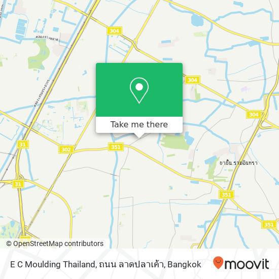 E C Moulding Thailand, ถนน ลาดปลาเค้า map