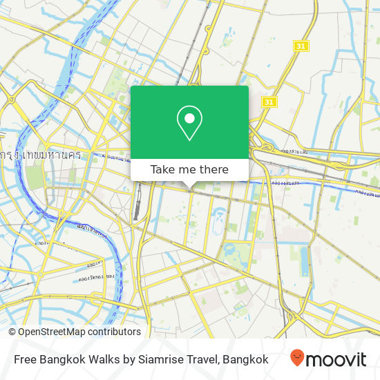 Free Bangkok Walks by Siamrise Travel map