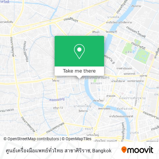 ศูนย์เครื่องมือแพทย์ทั่วไทย สาขาศิริราช map