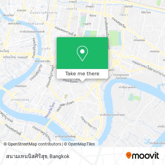 สนามเทนนิสศิริสุข map