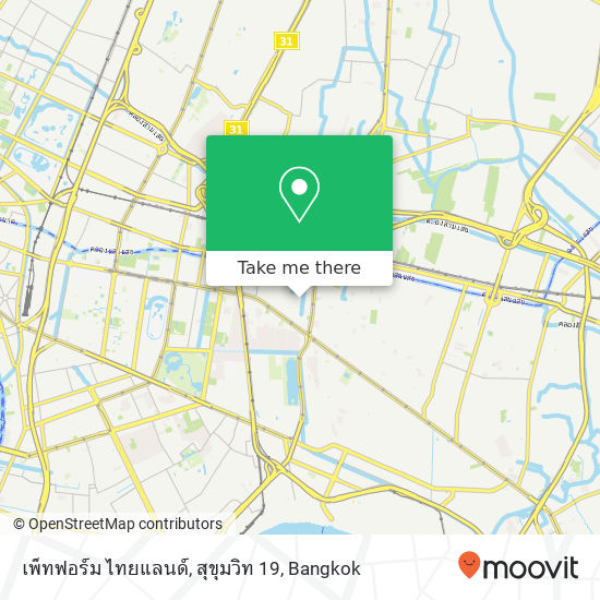 เพ็ทฟอร์ม ไทยแลนด์, สุขุมวิท 19 map