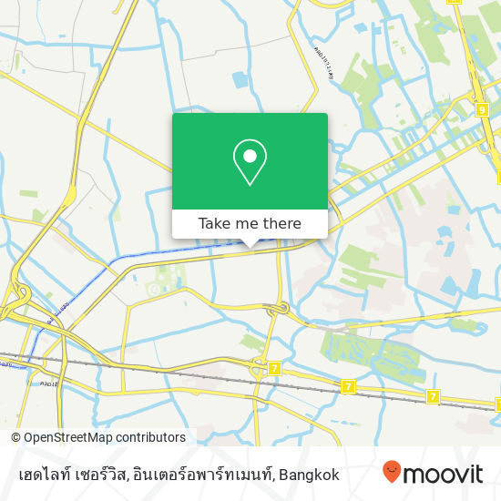 เฮดไลท์ เซอร์วิส, อินเตอร์อพาร์ทเมนท์ map