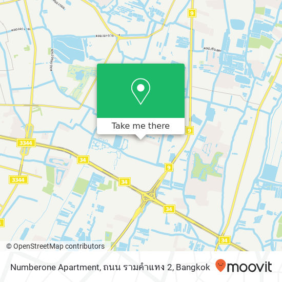 Numberone Apartment, ถนน รามคำแหง 2 map