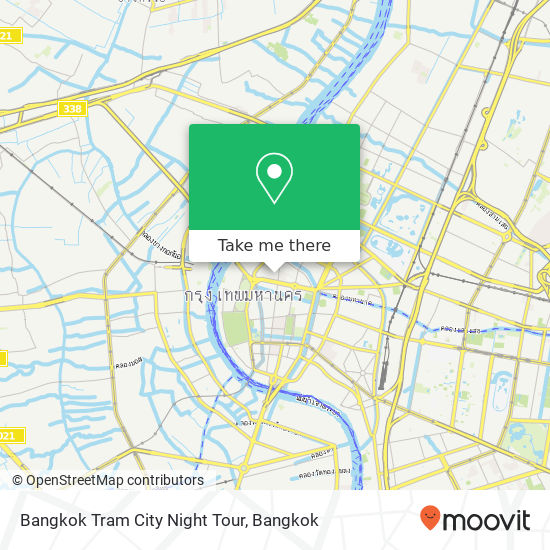 Bangkok Tram City Night Tour map