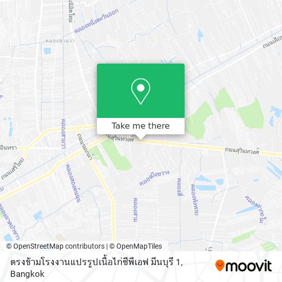 ตรงข้ามโรงงานแปรรูปเนื้อไก่ซีพีเอฟ มีนบุรี 1 map