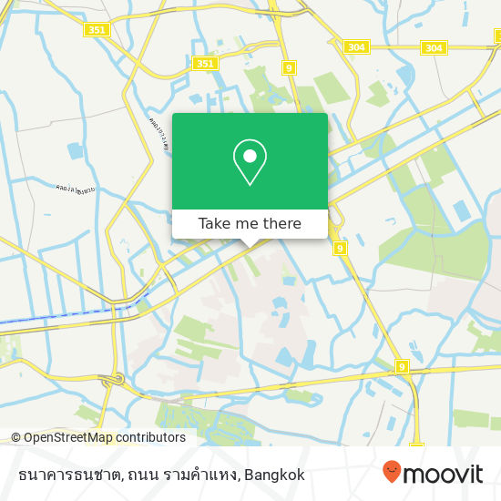 ธนาคารธนชาต, ถนน รามคำแหง map