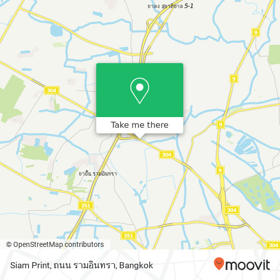 Siam Print, ถนน รามอินทรา map