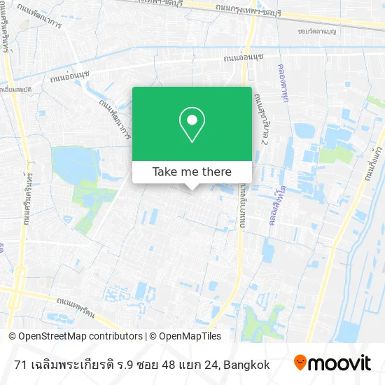 71 เฉลิมพระเกียรติ ร.9 ซอย 48 แยก 24 map