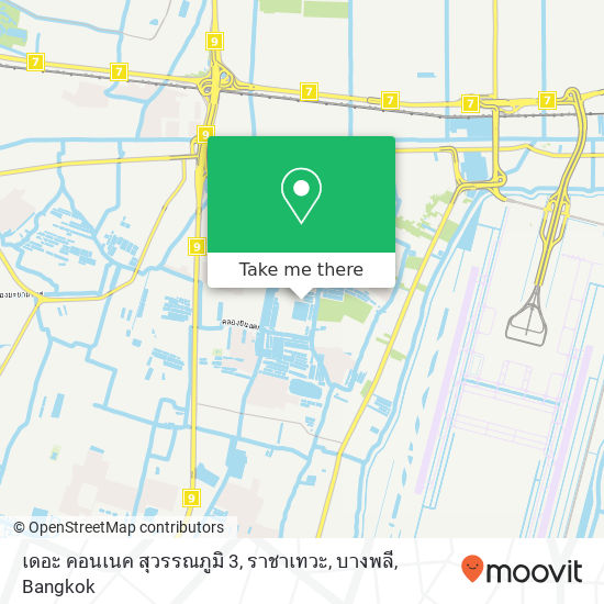 เดอะ คอนเนค สุวรรณภูมิ 3, ราชาเทวะ, บางพลี map