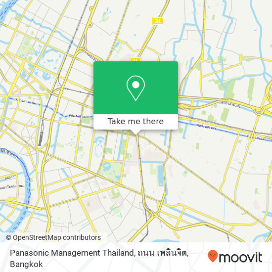 Panasonic Management Thailand, ถนน เพลินจิต map