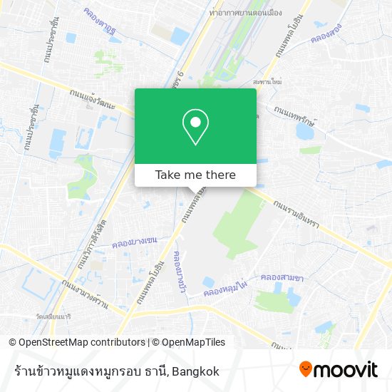 ร้านข้าวหมูแดงหมูกรอบ ธานี map