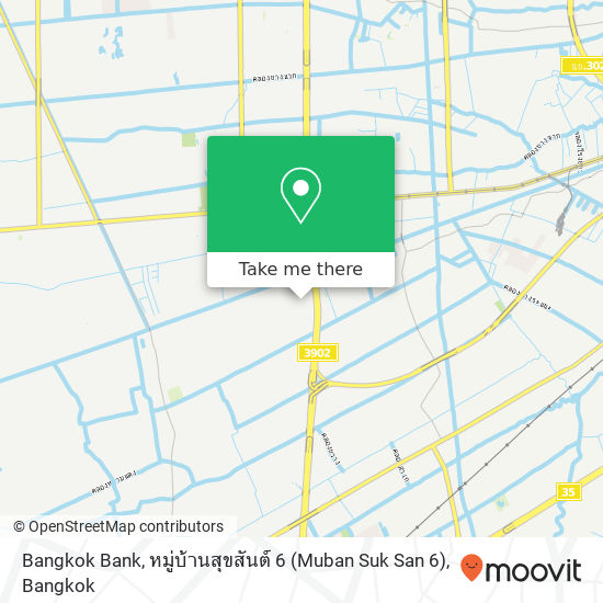 Bangkok Bank, หมู่บ้านสุขสันต์ 6 (Muban Suk San 6) map