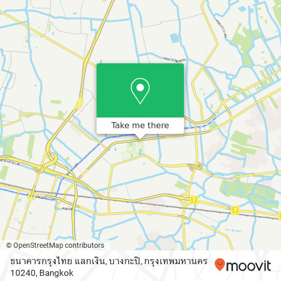 ธนาคารกรุงไทย แลกเงิน, บางกะปิ, กรุงเทพมหานคร 10240 map