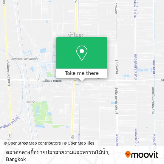 ตลาดกลางซื้อขายปลาสวยงามและพรรณไม้น้ำ map