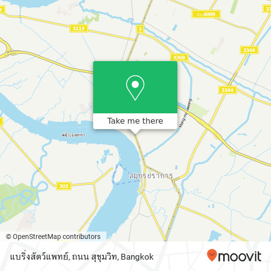 แบริ่งสัตว์แพทย์, ถนน สุขุมวิท map