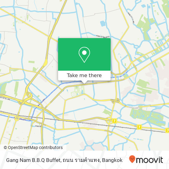 Gang Nam B.B.Q Buffet, ถนน รามคำแหง map