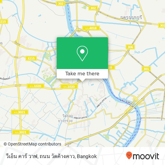 วีเอ็น คาร์ วาฟ, ถนน วัดค้างคาว map