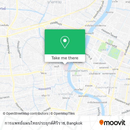 การแพทย์แผนไทยประยุกต์ศิริราช map
