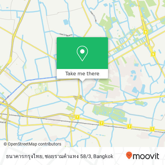 ธนาคารกรุงไทย, ซอยรามคำแหง 58 / 3 map